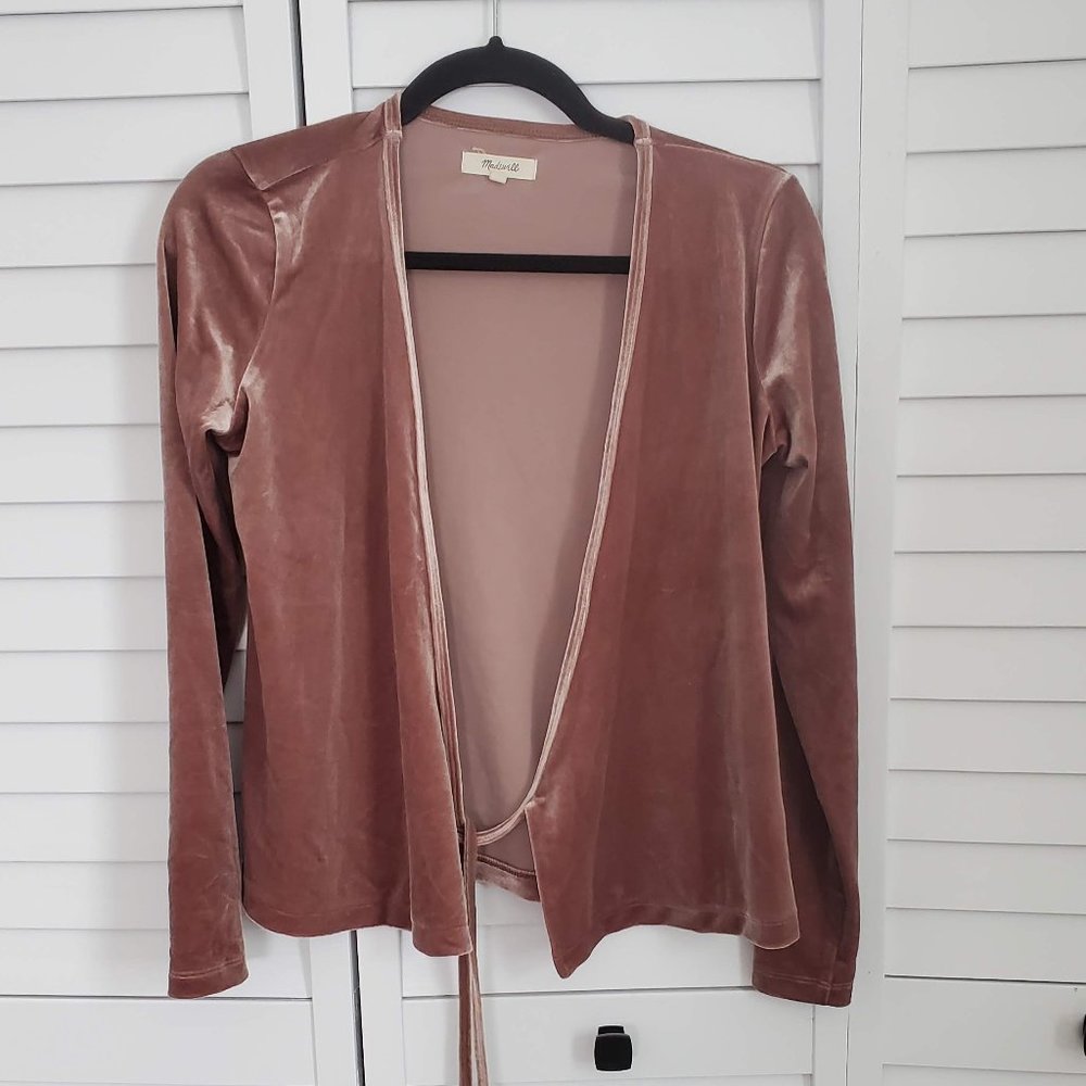 Madewell Velvet wrap top